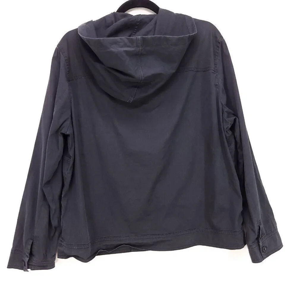 Weekend Max Mara Full Zip Hoodie Jacket Size 12 Black Pockets Drawstring - Picture 4 of 15